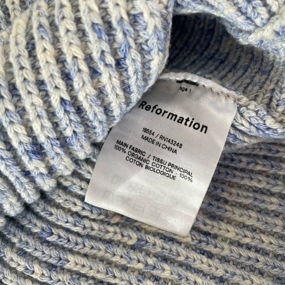 Reformation Blue Yeta Cotton Sweater Tank Blue Small - Picture 3 of 6